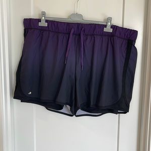 Ideology Black and Purple active shorts 3X